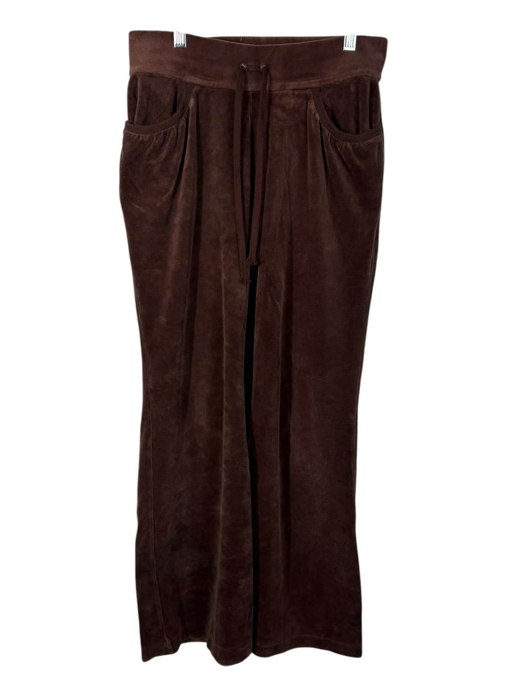 Arizona Vintage Y2K Brown Velvet Velour Pleated Flare Sweatsuit Track Pants Med